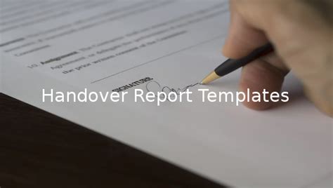 Free 30 Handover Report Templates In Ms Word Pdf