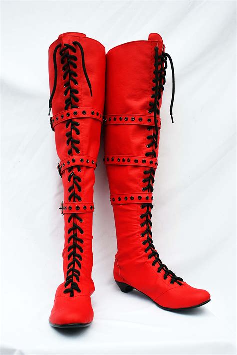 Red Cosplay Boots 02 Shoes 758 7000 Otaku Sky Anime