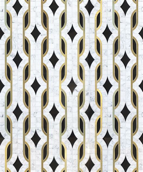 Beautiful Tiles Patterns Accentuated By Gold Outlines Dundass