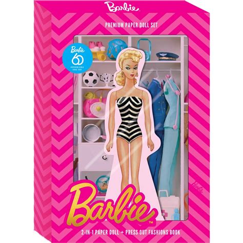 Barbie 60 Premium Paper Doll Set Big W