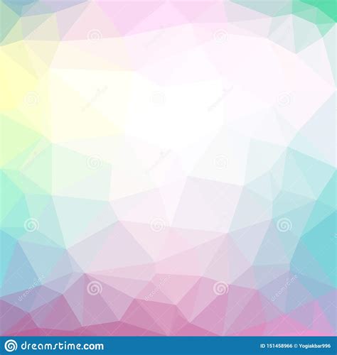 Light Pastel Color Vector Low Poly Crystal Background Polygon Stock