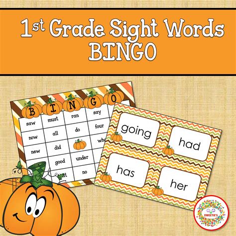 First Grade Sight Word Bingo Fall Autumn Made By Teachers In 2021