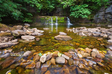 Photo England Brook Nature Waterfalls Parks Stones