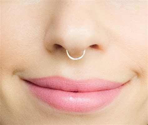 Sale Septum Ring Gold Septum Ring Septum Piercing Simple Etsy