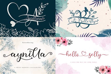 The Sweet Fonts Bundle 45 Fonts At 19 Only Grab Now
