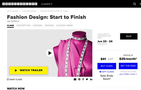 5 Best Fashion Design Courses Classes And Tutorials Online