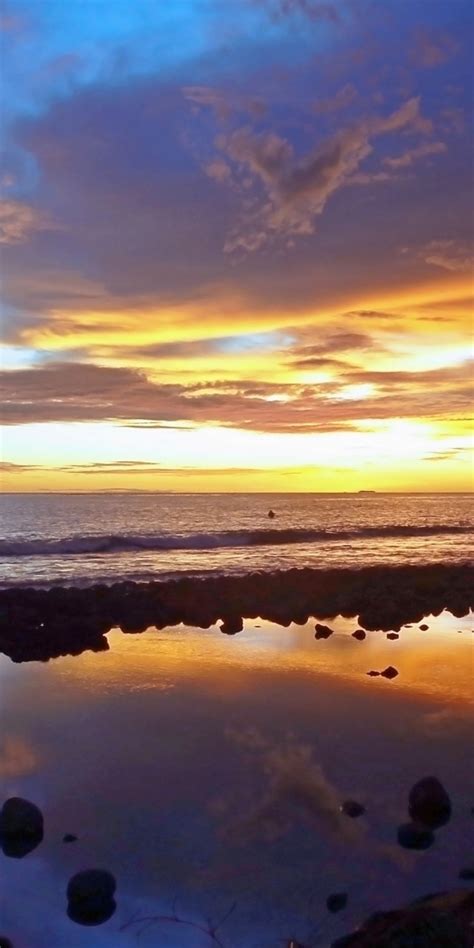 1080x2160 Landscape Sunset Beach One Plus 5thonor 7xhonor View 10