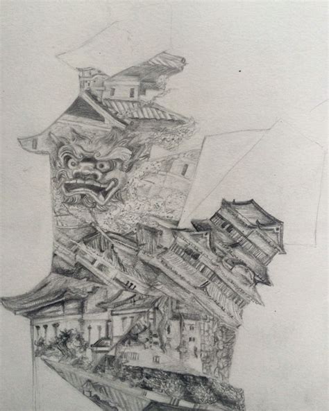 Are you looking for the best japanese house drawing for your personal blogs, projects or designs, then clipartmag is the place just for you. A pencil sketch of Japanese buildings combined together by ...