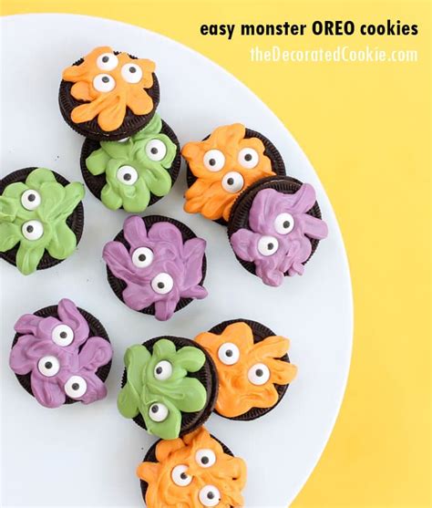 Start by layering the cookies using. Monster Oreo Cookies Fun Halloween Treats for Kids