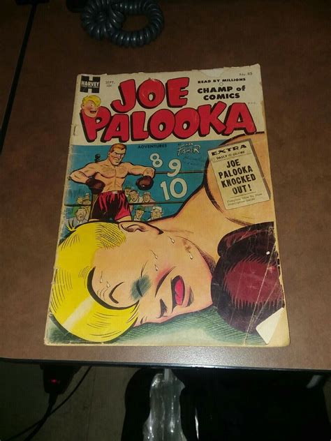 Joe Palooka 85 Harvey Comics 1954 Golden Age Box8ng Cover Ham Fisher