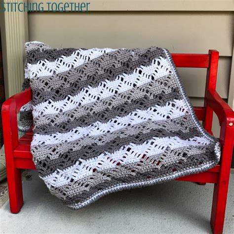 Diamond Lace Baby Blanket Crochet Pattern Download Stitching Together