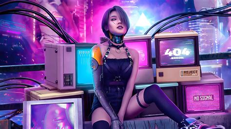 Cool Cyberpunk Cyborg Girl Wallpaper Hd Games 4k Wallpapers Images