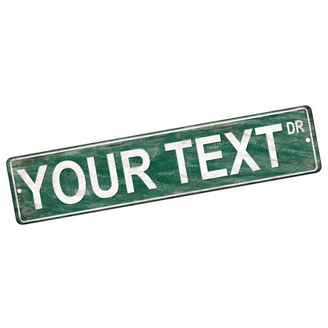 Personalize Your Aluminum Street Sign Add Your Text 8 Colors To Choose