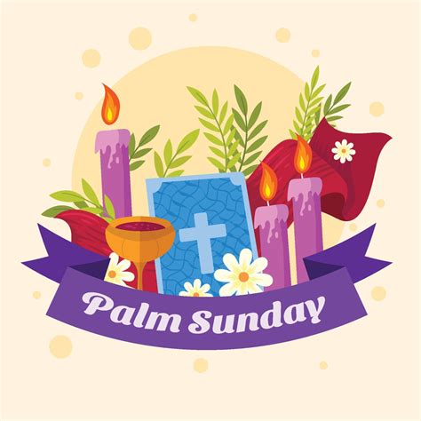 Palm Sunday Background 6177774 Vector Art At Vecteezy