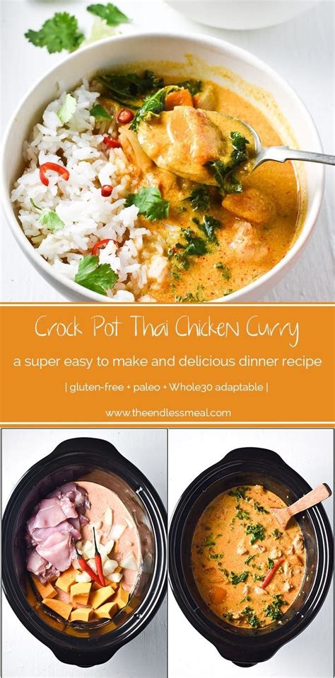 Coconut chicken curry is one of those classic meals everyone loves. Crock Pot Thai Chicken Curry | Recipe | Crock pot thai ...
