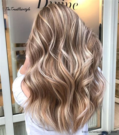 Blonde hair and dark brown eyes. Long Wavy Ash-Brown Balayage - 20 Light Brown Hair Color ...