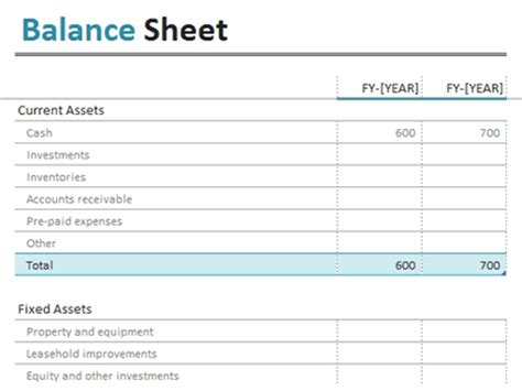 22 Free Balance Sheet Templates In Excel Pdf Word