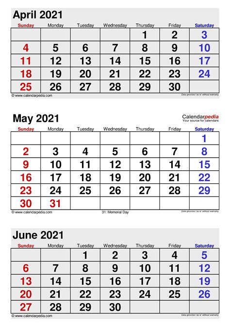 May 2021 printable calendar, large space for appointment and notes. May 2021 Calendar | Templates for Word, Excel and PDF