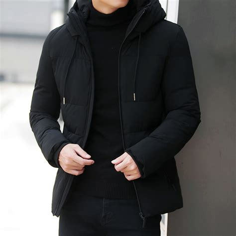winter jacket men parka fashion hooded jacket slim cotton warm jacket coat men solid colo thick