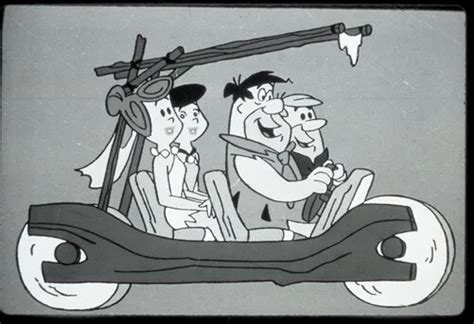 The Flintstones In Car Hanna Barbera Rare Original 1973 Nbc Tv Photo