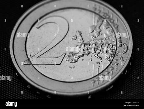 Euro Coin Black And White Stock Photos And Images Alamy