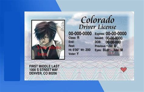 Colorado Drivers License Psd Template Download Photoshop File