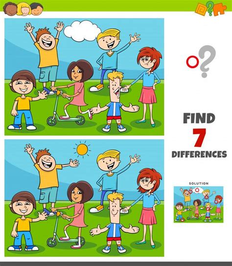 Differences Game With Kids And Teens Group Fun Worksheets For Kids