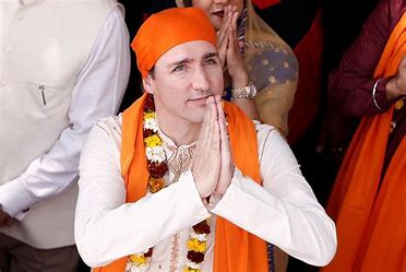 Image result for pics of trudeau in india