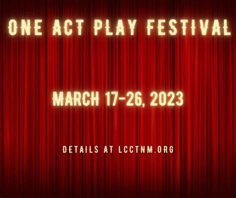 One Act Play Festival Information