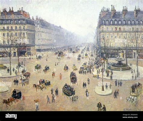 Place Du Théâtre Francais And The Avenue De Lopéra Hazy Weather 1898