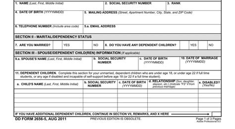 Dd Form 2656 5 ≡ Fill Out Printable Pdf Forms Online