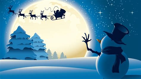 Christmas Snowman Santa Claus Snow Wallpapers Hd Desktop And