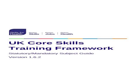 uk core skills training framework · 2021 7 8 · page 8 core skills subjects and organising