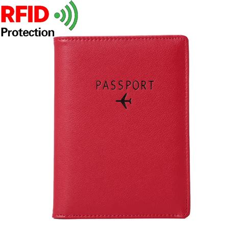 Plane Logo Rfid Protection Passport Cover Universal Size Travel Rfid