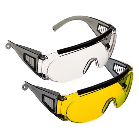 Allen Company Shooting And Safety Fit Over Glasses 2 Pack Clear And Yellow