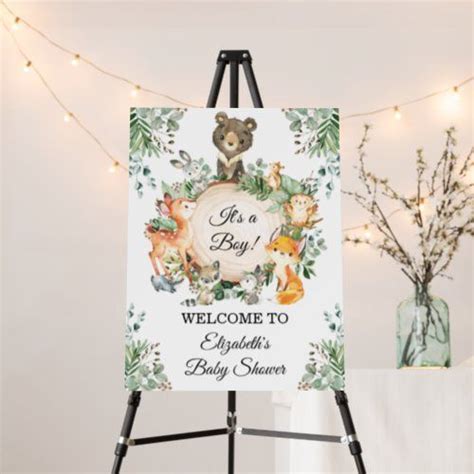 Woodland Baby Shower Welcome Sign Welcome Sign Baby Shower Sign