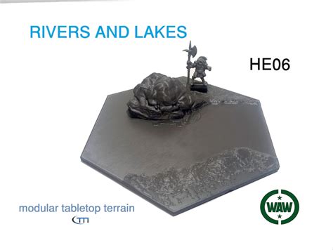 Rivers And Lakes Tiles Modular Tabletop Terrain Terrain Is Etsy
