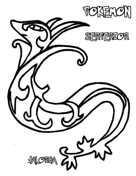 Pokemon Serperior Coloring Pages Coloring Pages Pokémon White