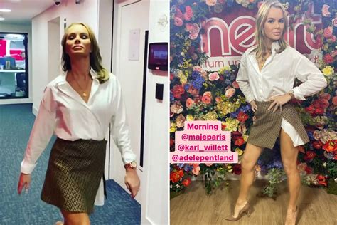 Amanda Holden Flashes Her Tanned Legs As She Braves The Cold In Thigh