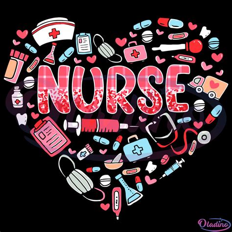 nurse heart svg digital nursing svg rn life svg valentines day svg