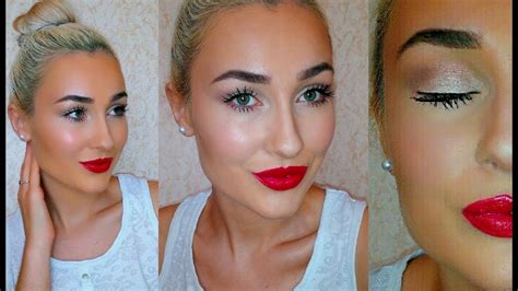Makeup For Red Lips Daytime Look Youtube