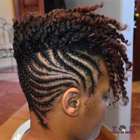 Short Mohawk With Cornrows Braided Hairstyles Updo Flat Twist