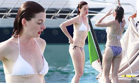 Anne Hathaway Shows Her Bikini Body With Husband Adam Shulman In Ibiza