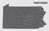 Pensilvania y sus condados stock de ilustración. Ilustración de ...