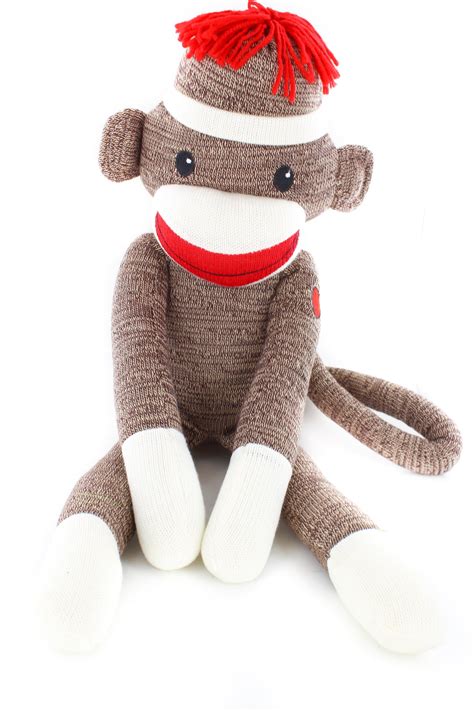 Sock Monke Plush Sock Monkey Stuffed Animal Brown 20 Inches Plushland