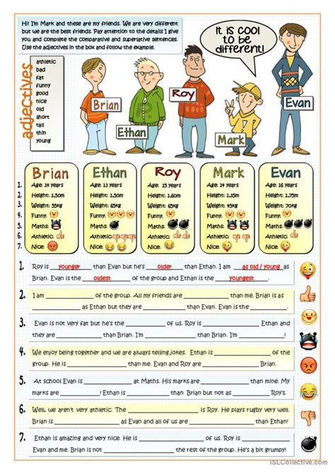 IT S COOL TO BE DIFFERENT COMPARAT English ESL Worksheets Pdf Doc