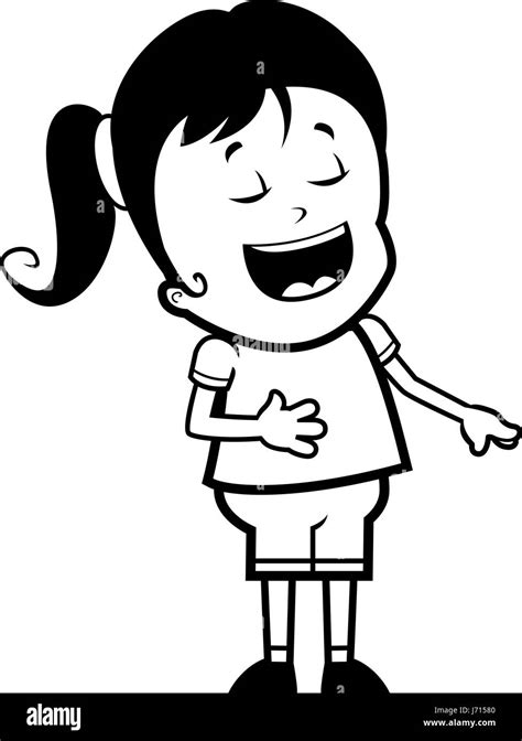 Cartoon Child Laughing Black And White Stock Photos And Images Alamy