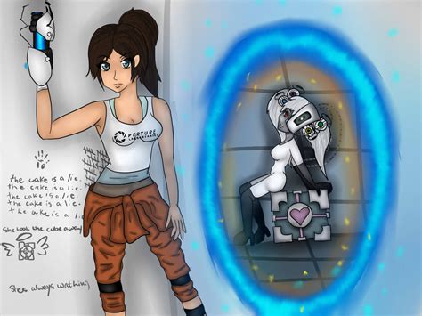 Portal 2 W Humanized Glados By Deathfirelove On Deviantart