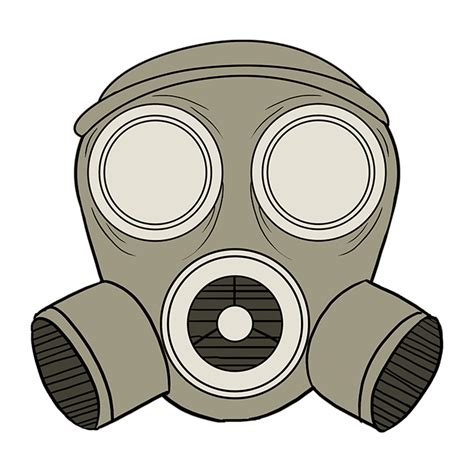 how to draw a gas mask really easy drawing tutorial