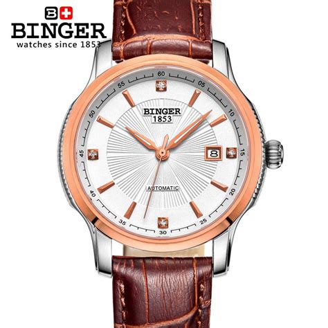 Switzerland Binger Watches Men Luxury Brand Mechanical Wristwatches